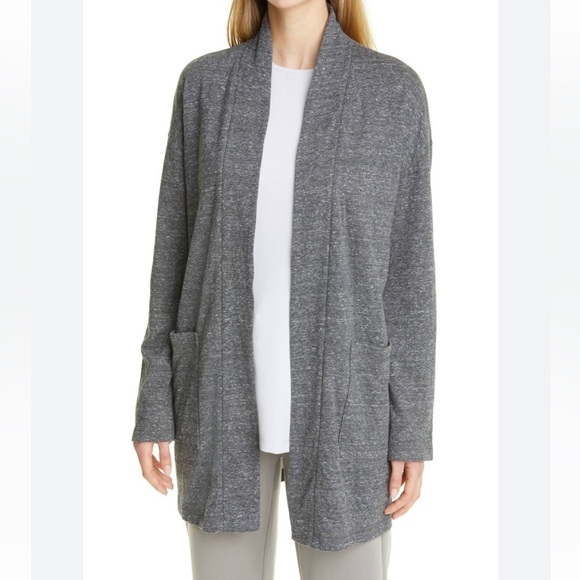 Eileen Fisher Sweaters - Eileen Fisher Heather Gray Open-Front Cardigan